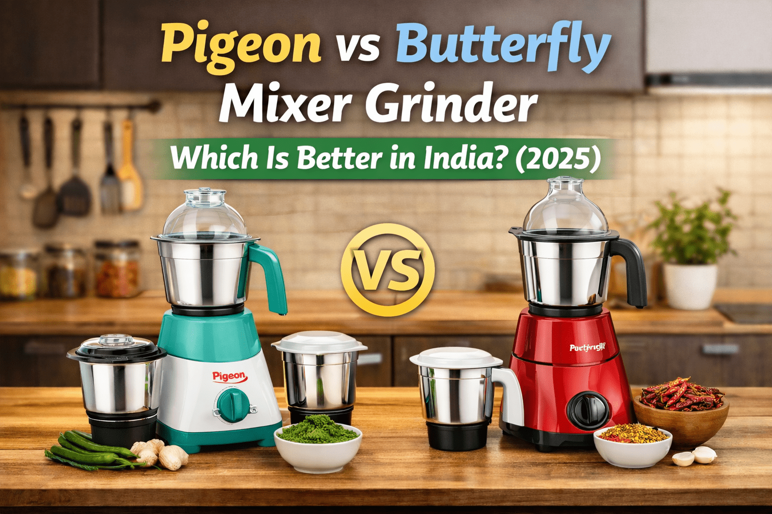 You are currently viewing Pigeon vs Butterfly Mixer Grinder — Which Is Better in India?