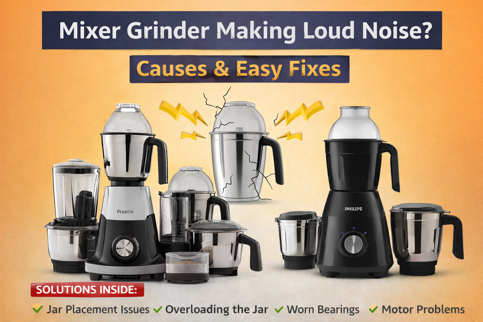 You are currently viewing Mixer Grinder Making Loud Noise? Causes, Fixes & Easy Solutions