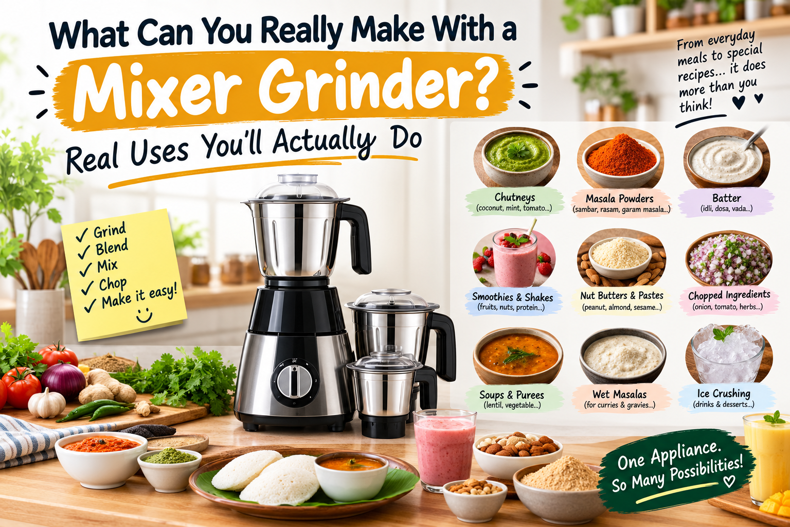You are currently viewing What Are Mixer Grinder Real Uses? Complete Guide 2026