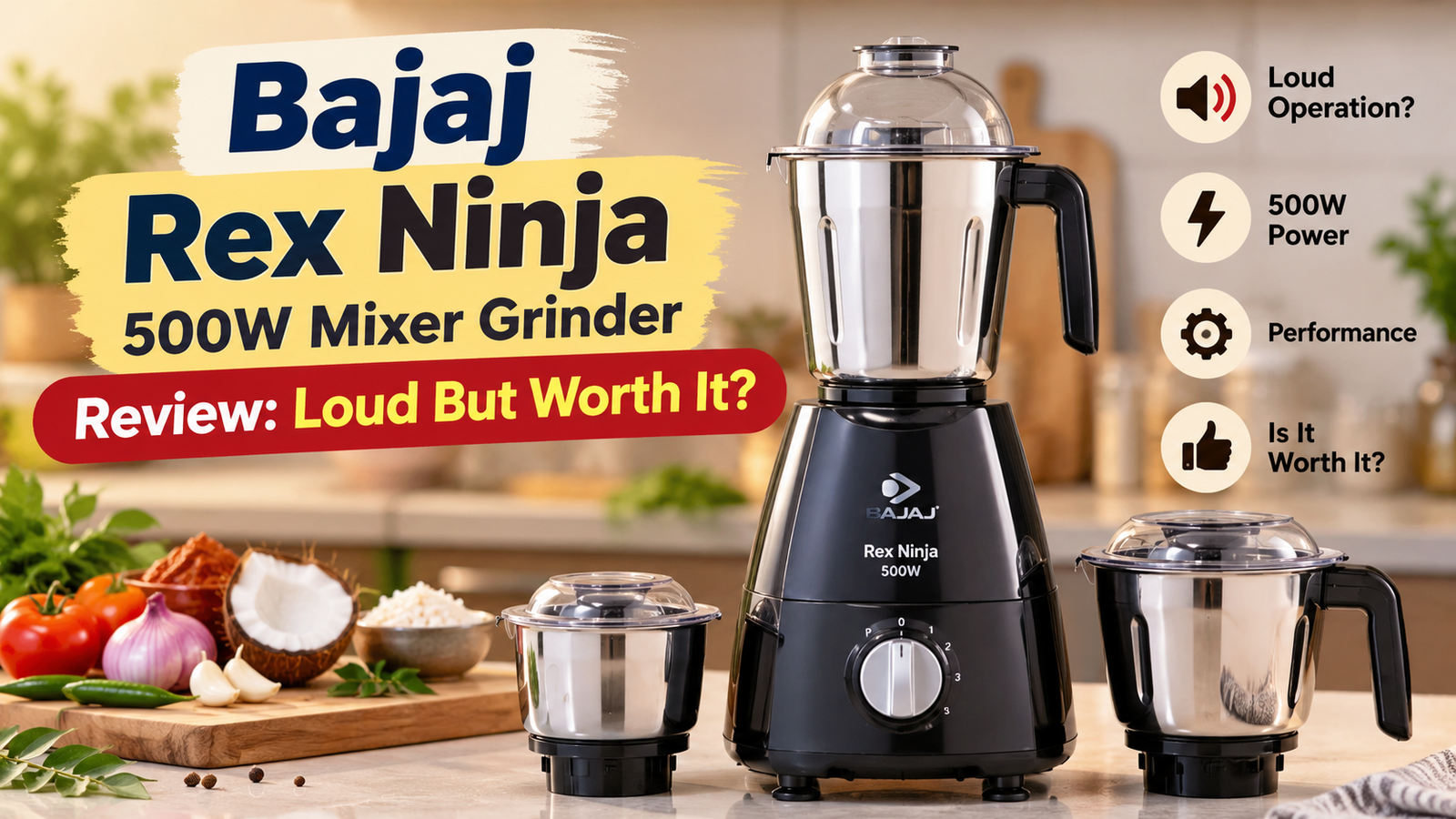 You are currently viewing Bajaj Rex Ninja 500W Mixer Grinder Review: Loud But Worth It?